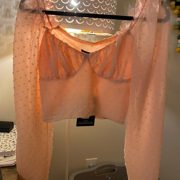 NWT Pretty Little Thing Pink Blouse - Picture 3 of 6